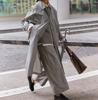 edoa High Density Japanese Cotton Wide Leg Pants