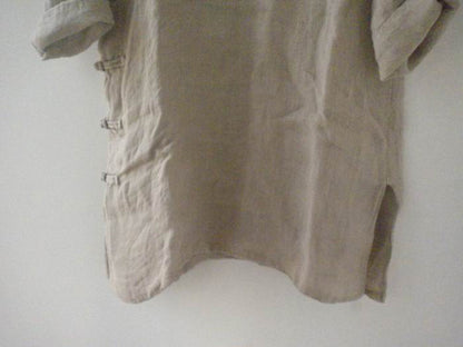 edoa Loose Fitting Linen Modified Qipao 