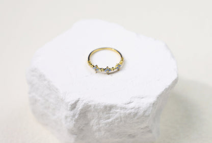 leaf clover triple floral ring