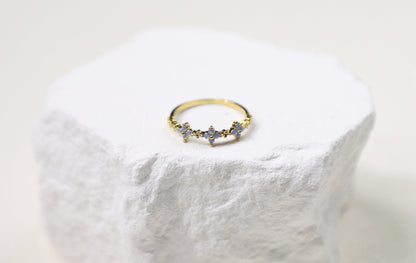 leaf clover triple floral ring