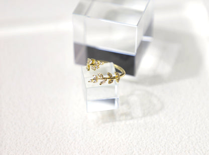olive branch diamond ring