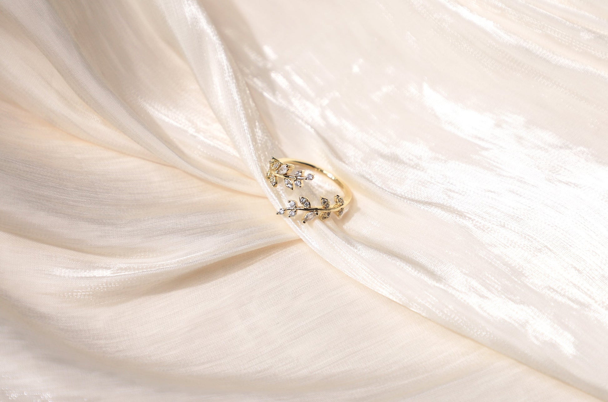 olive branch diamond ring