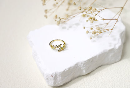 duo olive branch diamond ring