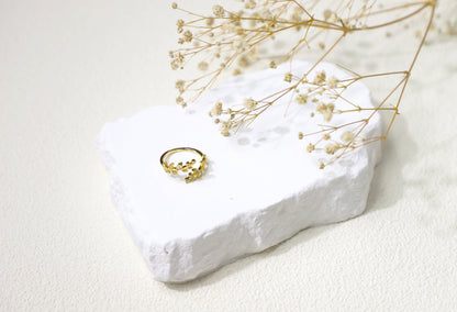olive branch diamond ring