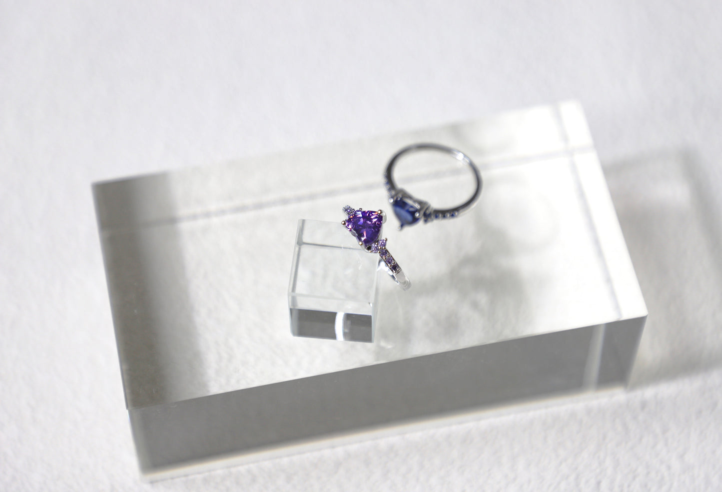 Heart shape amethyst ring