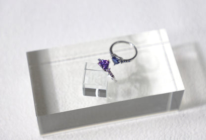 Heart shape amethyst ring