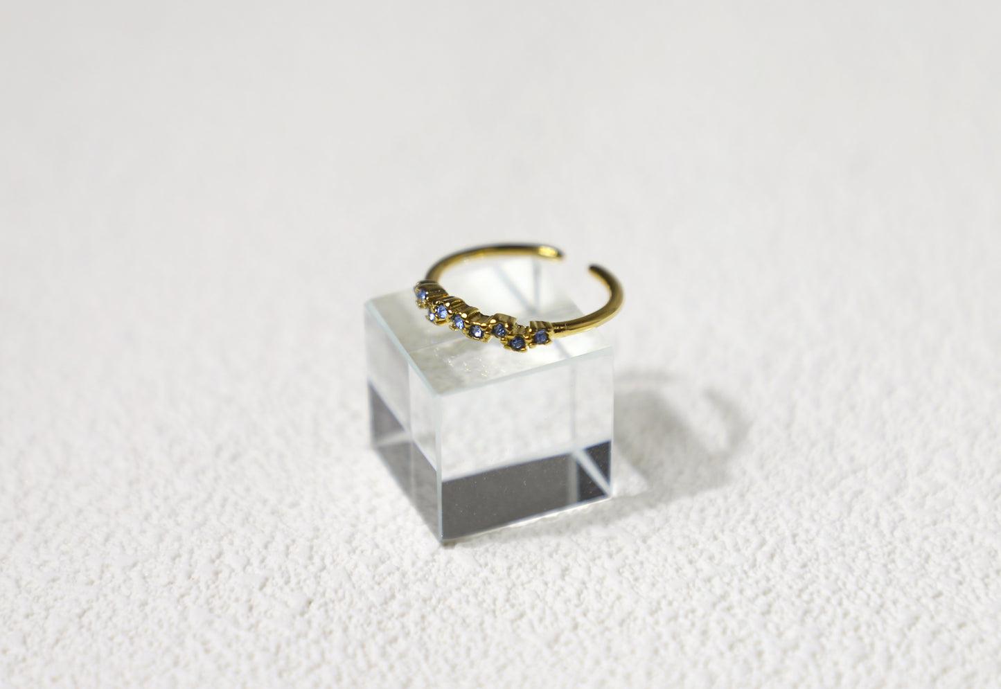 tiny birthstone cluster ring