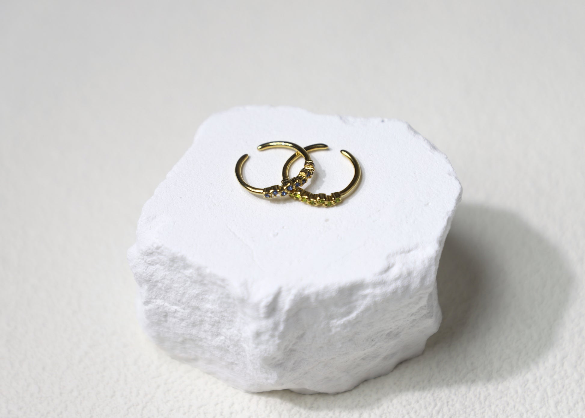 tiny birthstone cluster ring