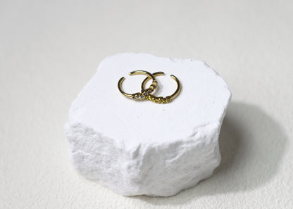 tiny birthstone cluster ring