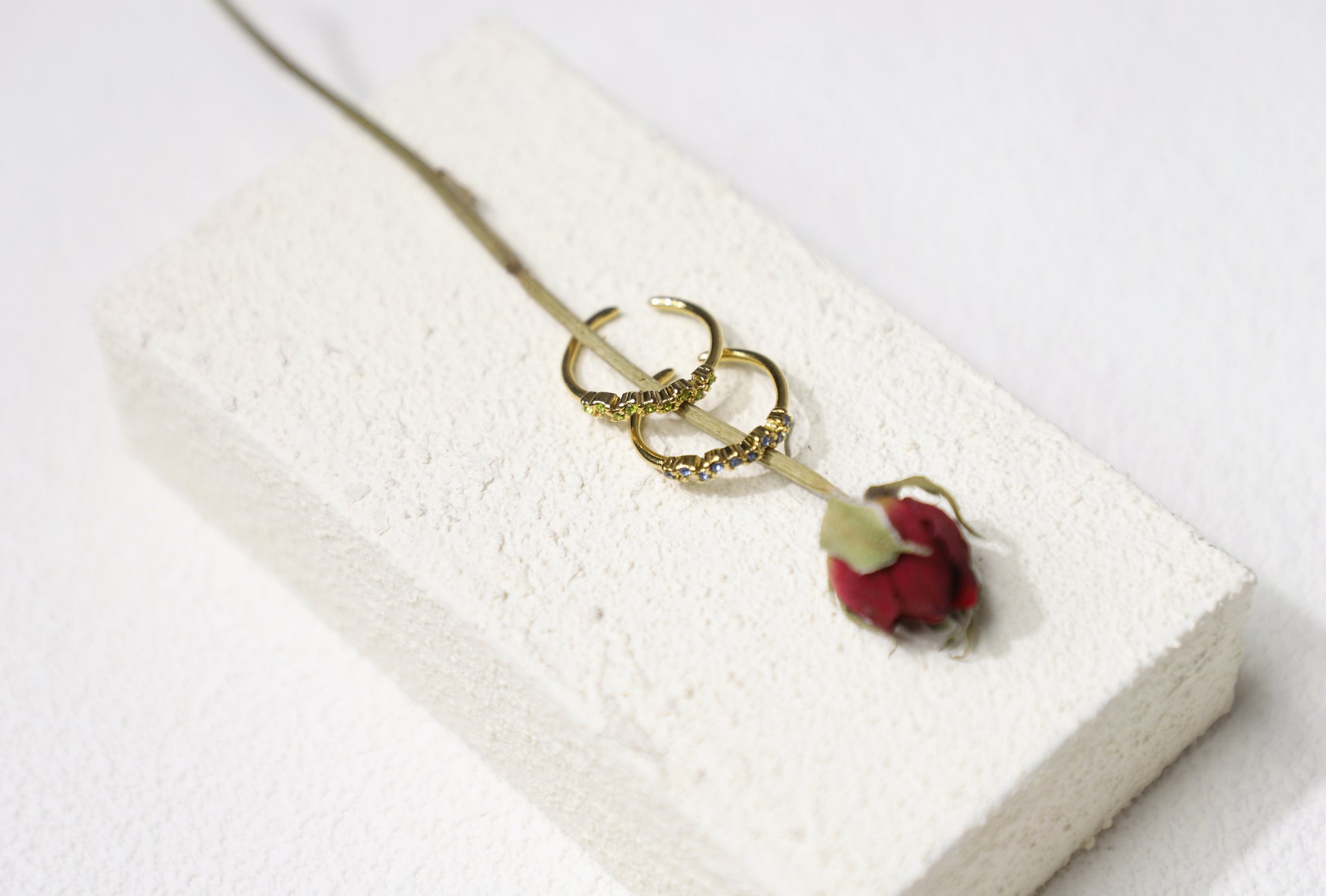Tiny birthstone cluster ring