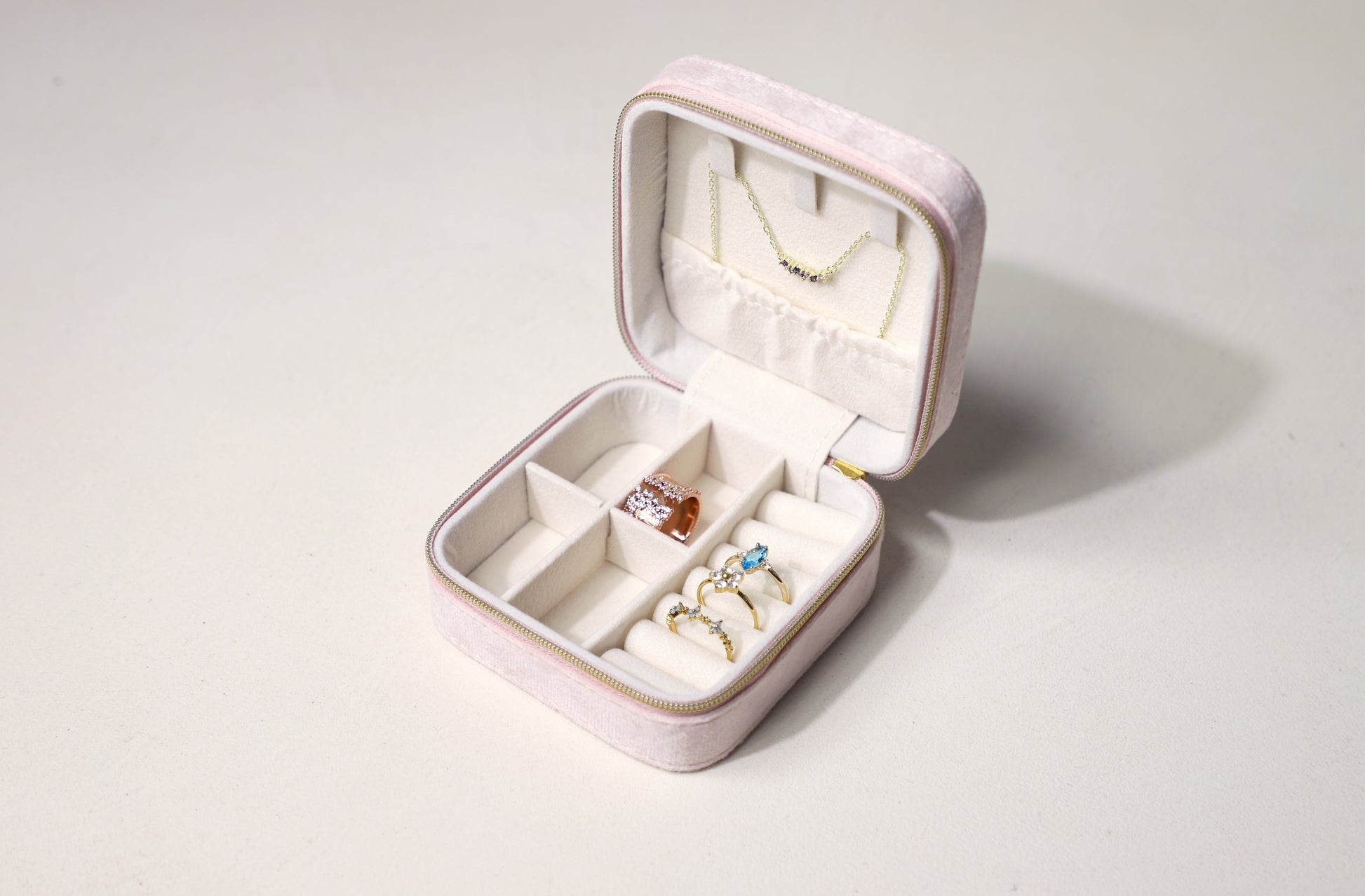 Square Velvet Jewelry Box