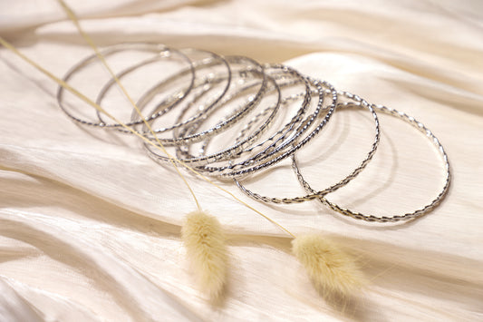 Bohemian style multiple bracelets edoa