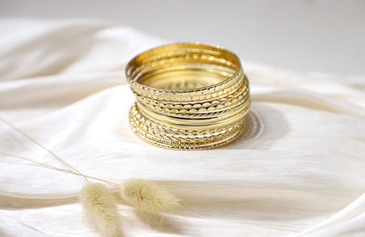 Bohemian style multiple bracelets