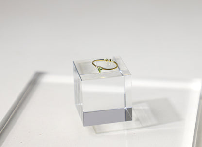 Tiny heart birthstone ring