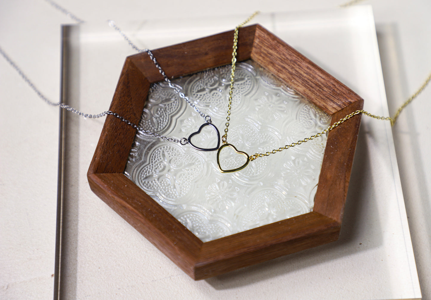 hollow heart necklace