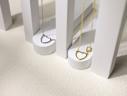 hollow heart necklace