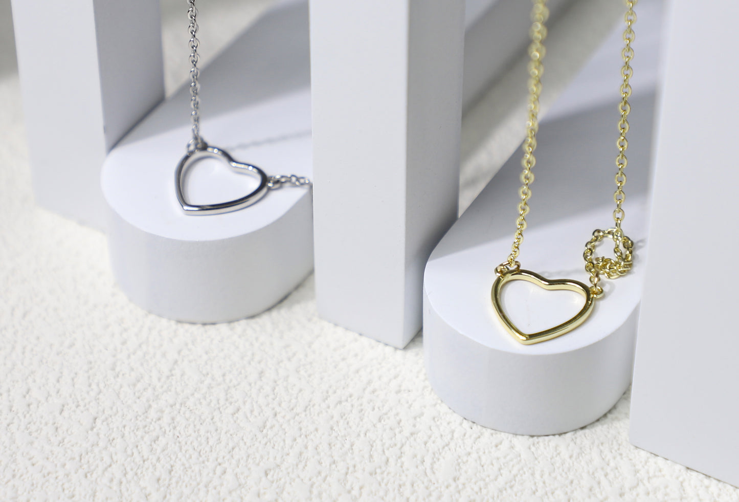 hollow heart necklace
