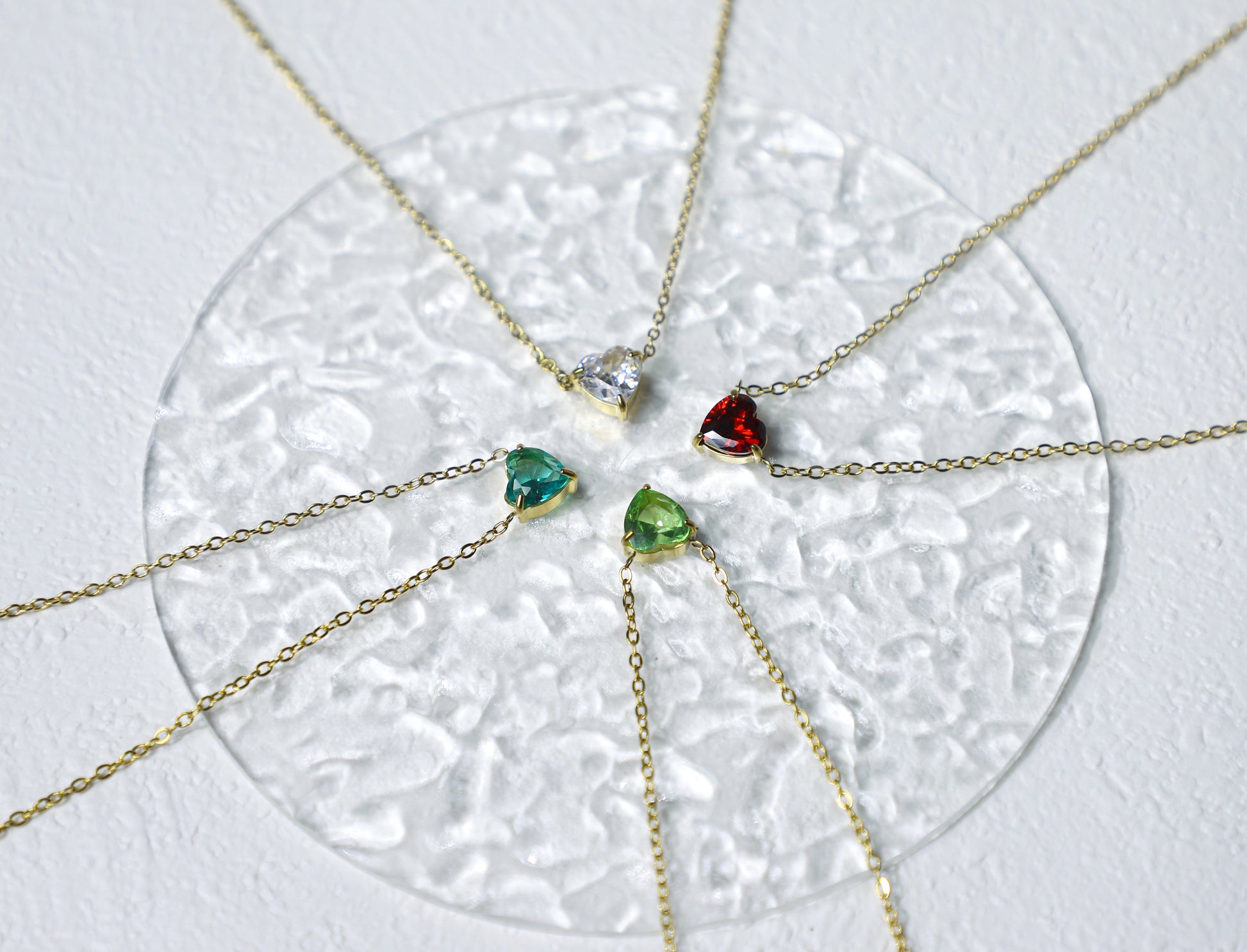 heart birthstone necklace