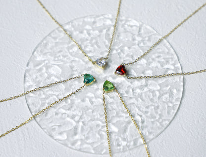 heart birthstone necklace