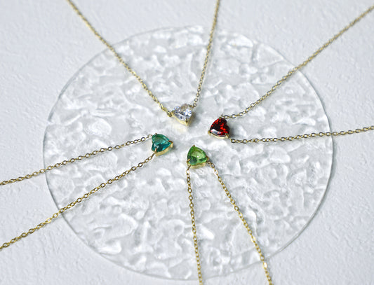 heart birthstone necklace