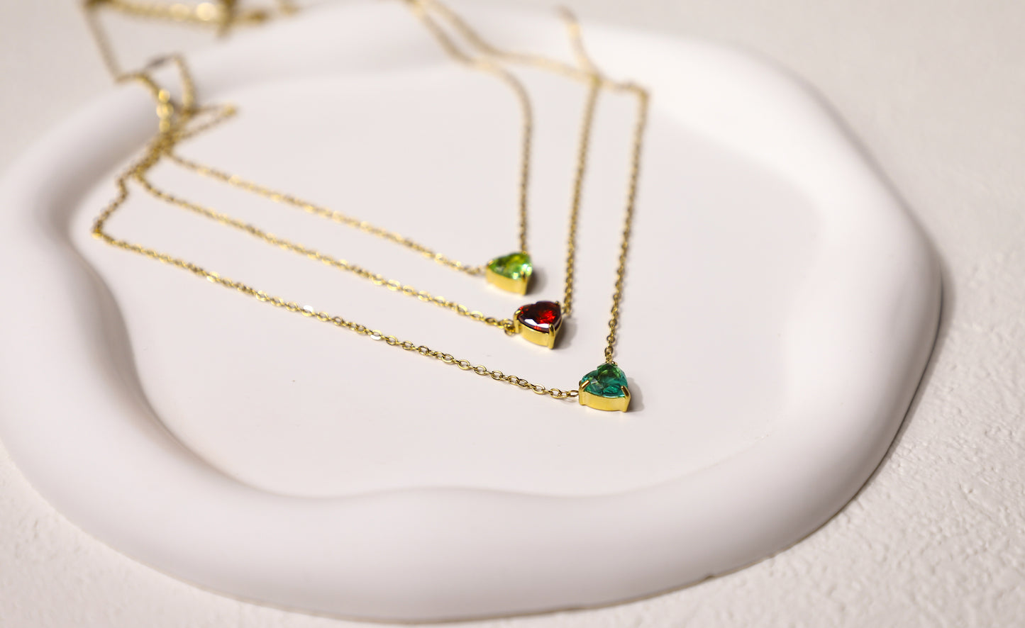 heart birthstone necklace
