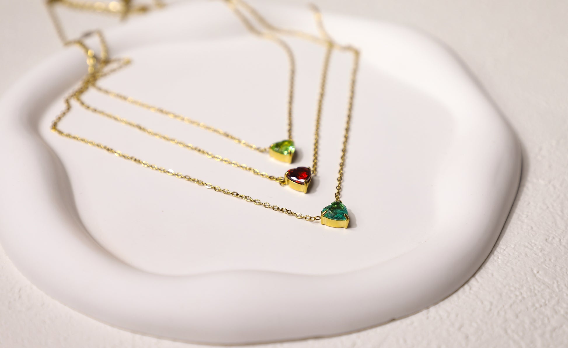 heart birthstone necklace