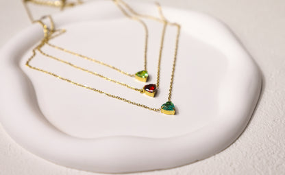 heart birthstone necklace
