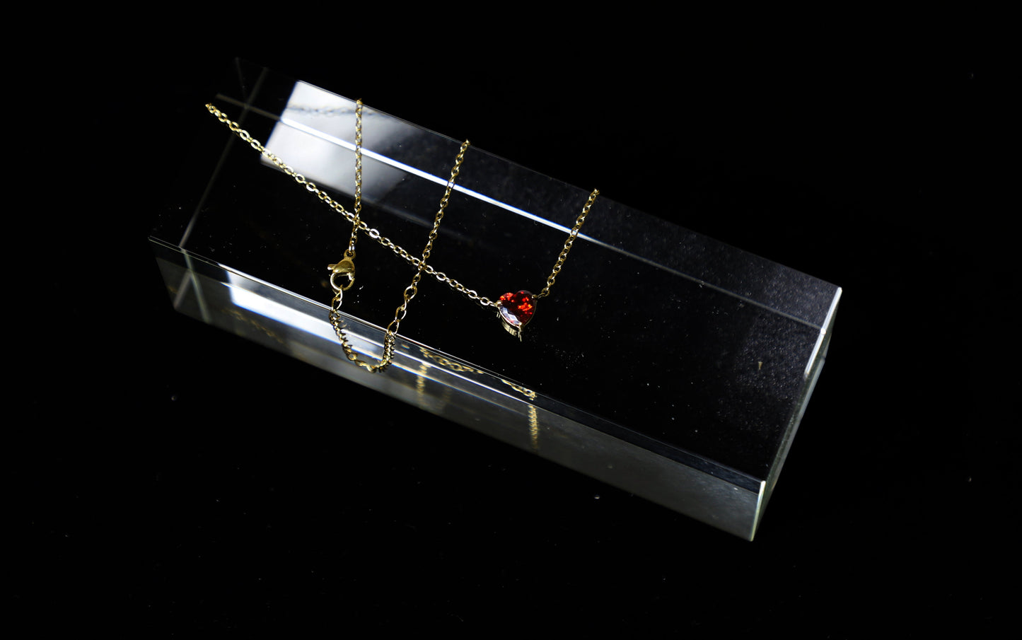 heart birthstone necklace