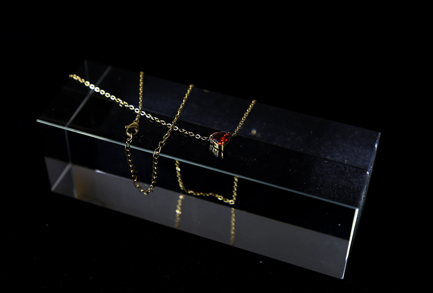 heart birthstone necklace