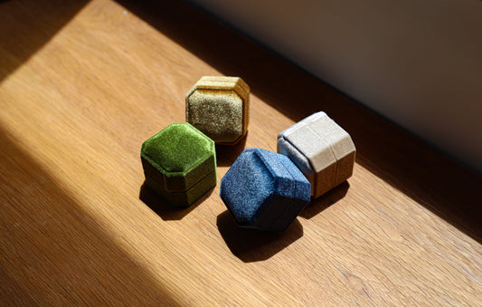 2 slot velvet ring box