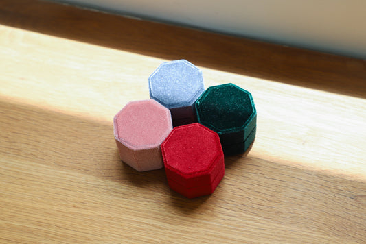 2 slot velvet ring box