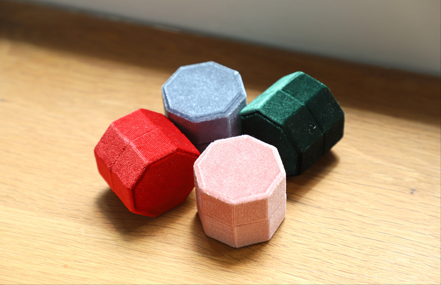 2 slot velvet ring box