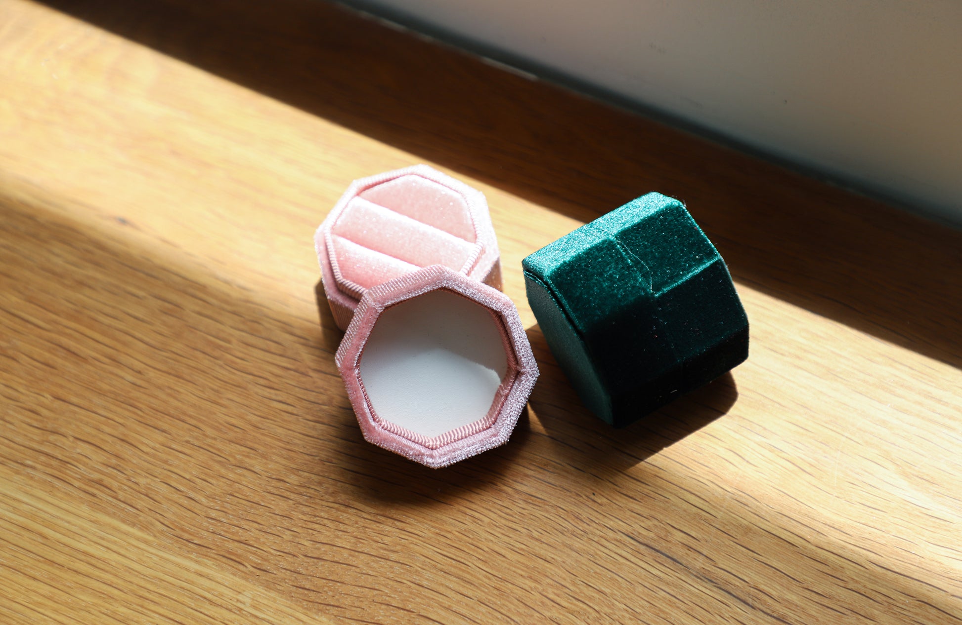 2 slot velvet ring box