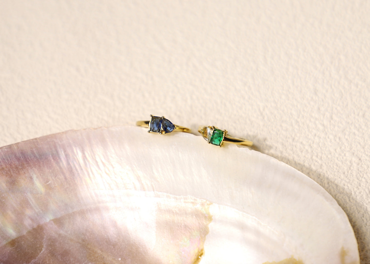 Toi et Moi birthstone ring
