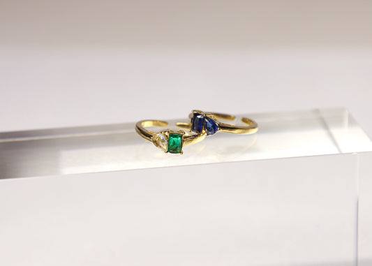 Toi et Moi birthstone ring