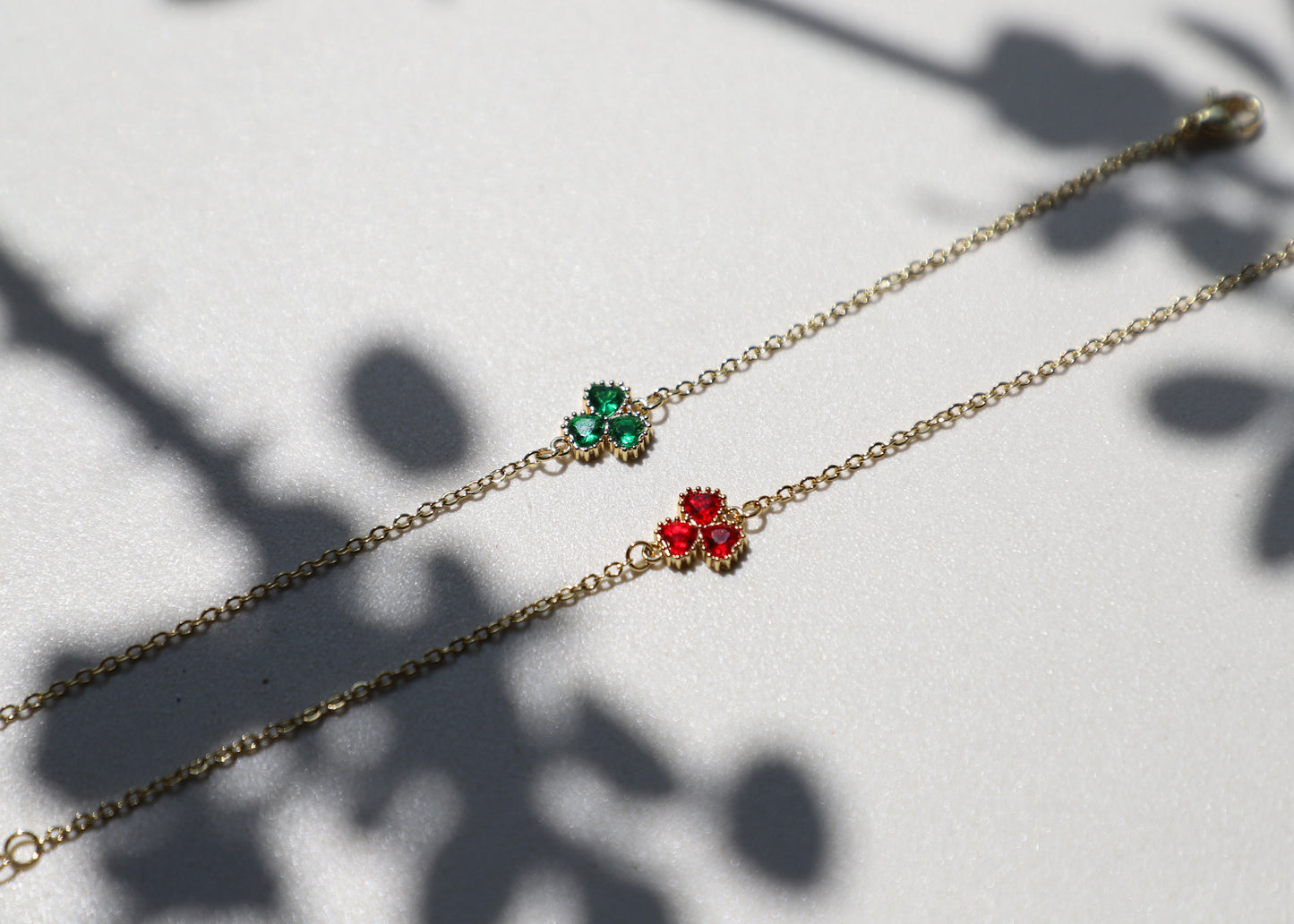 clover petal birthstone bracelet