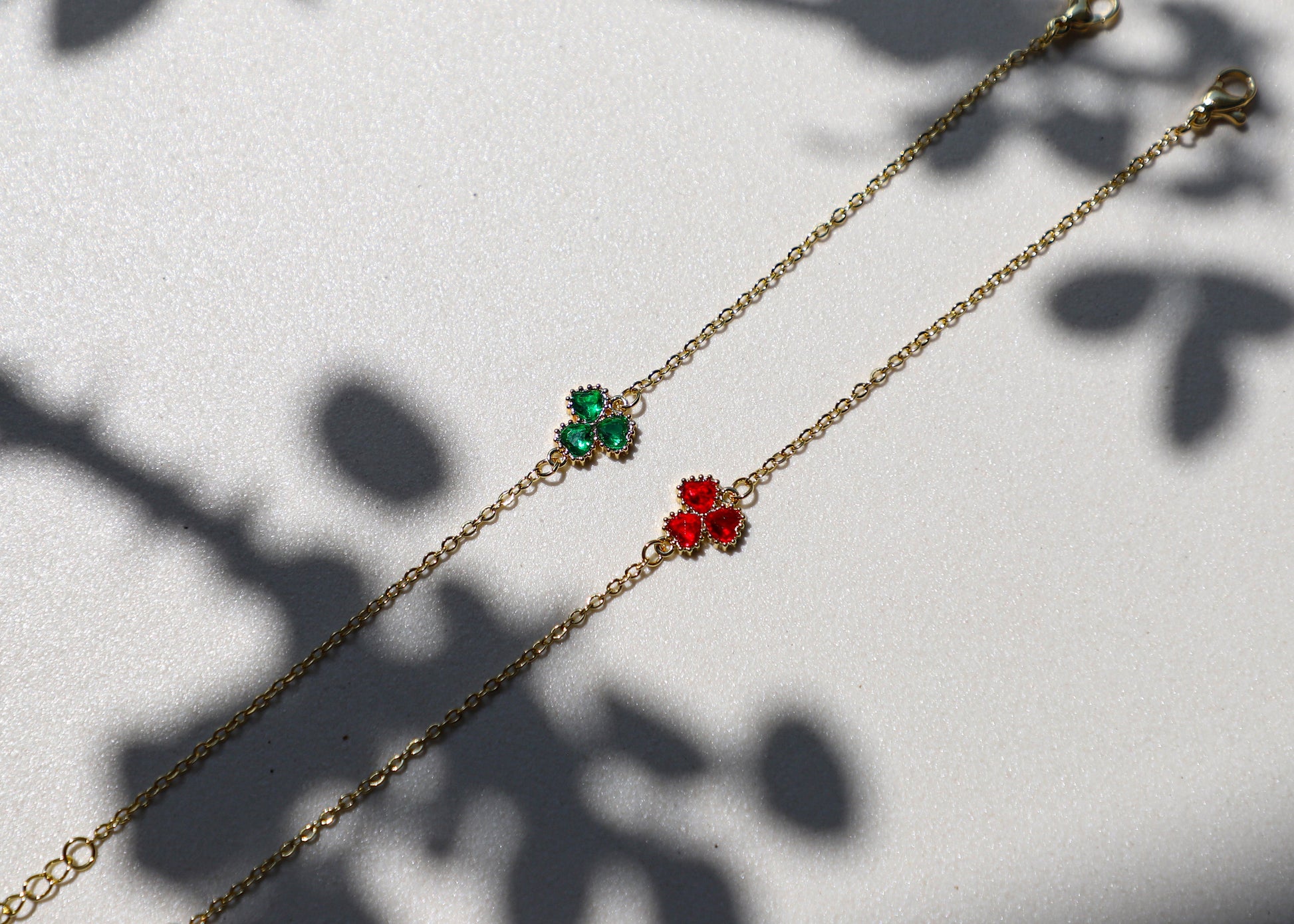clover petal birthstone bracelet
