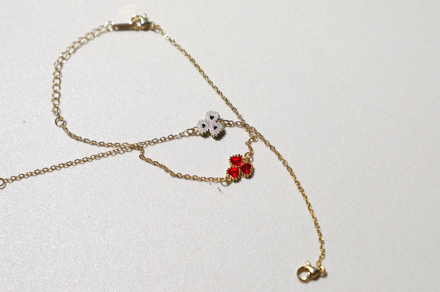 clover petal birthstone bracelet