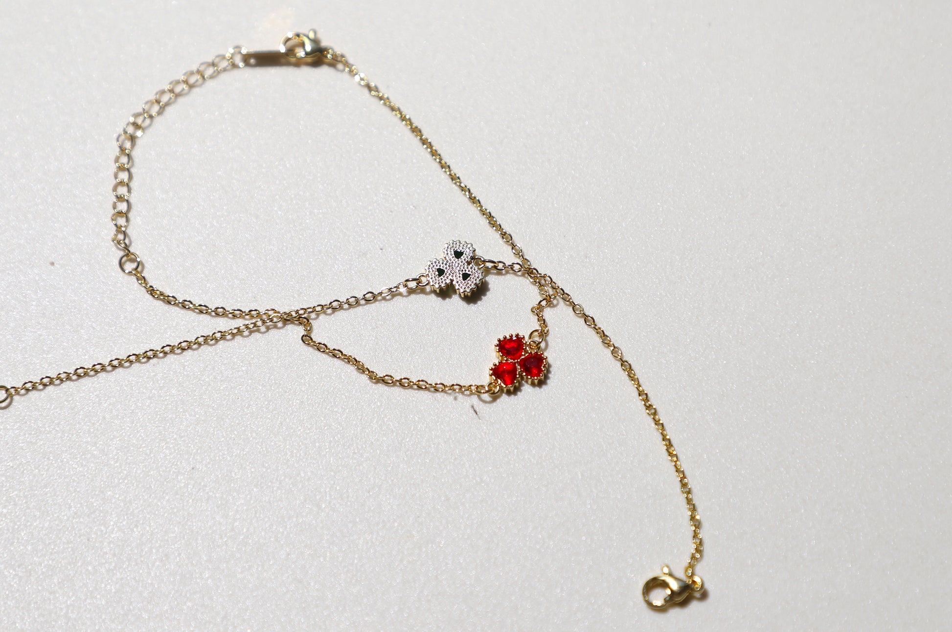 clover petal birthstone bracelet