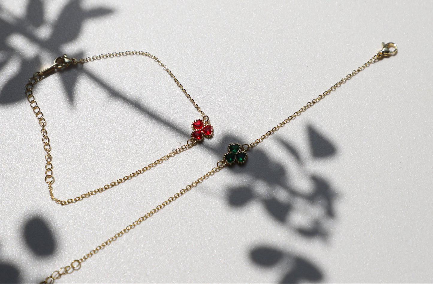 clover petal birthstone bracelet