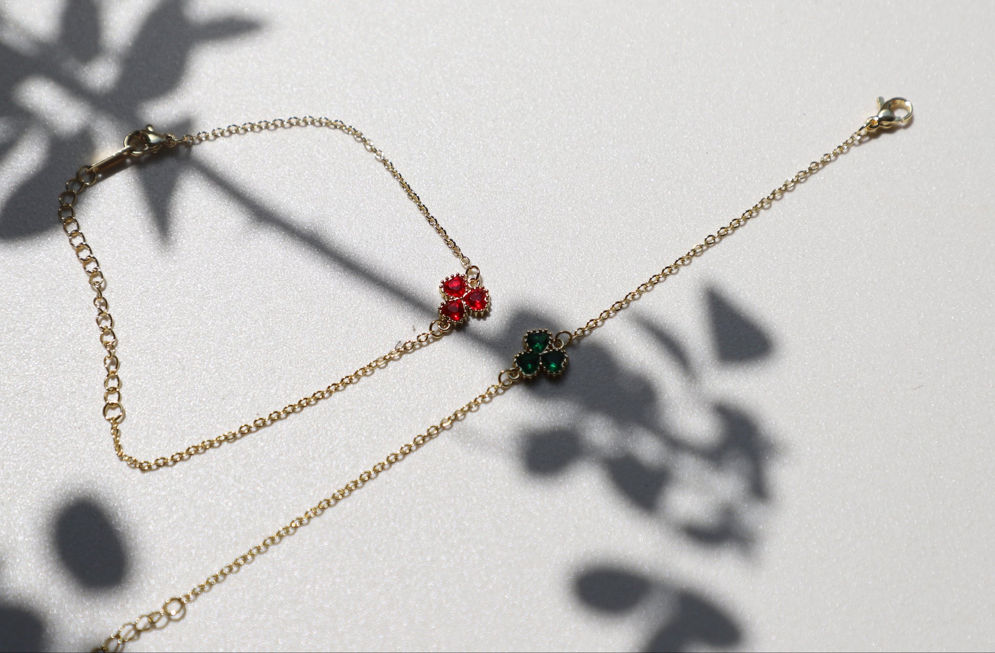 clover petal birthstone bracelet