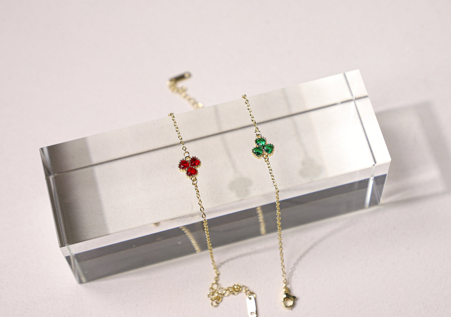 clover petal birthstone bracelet