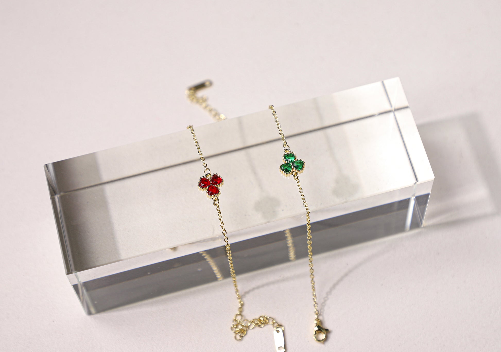 clover petal birthstone bracelet