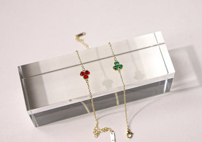 clover petal birthstone bracelet