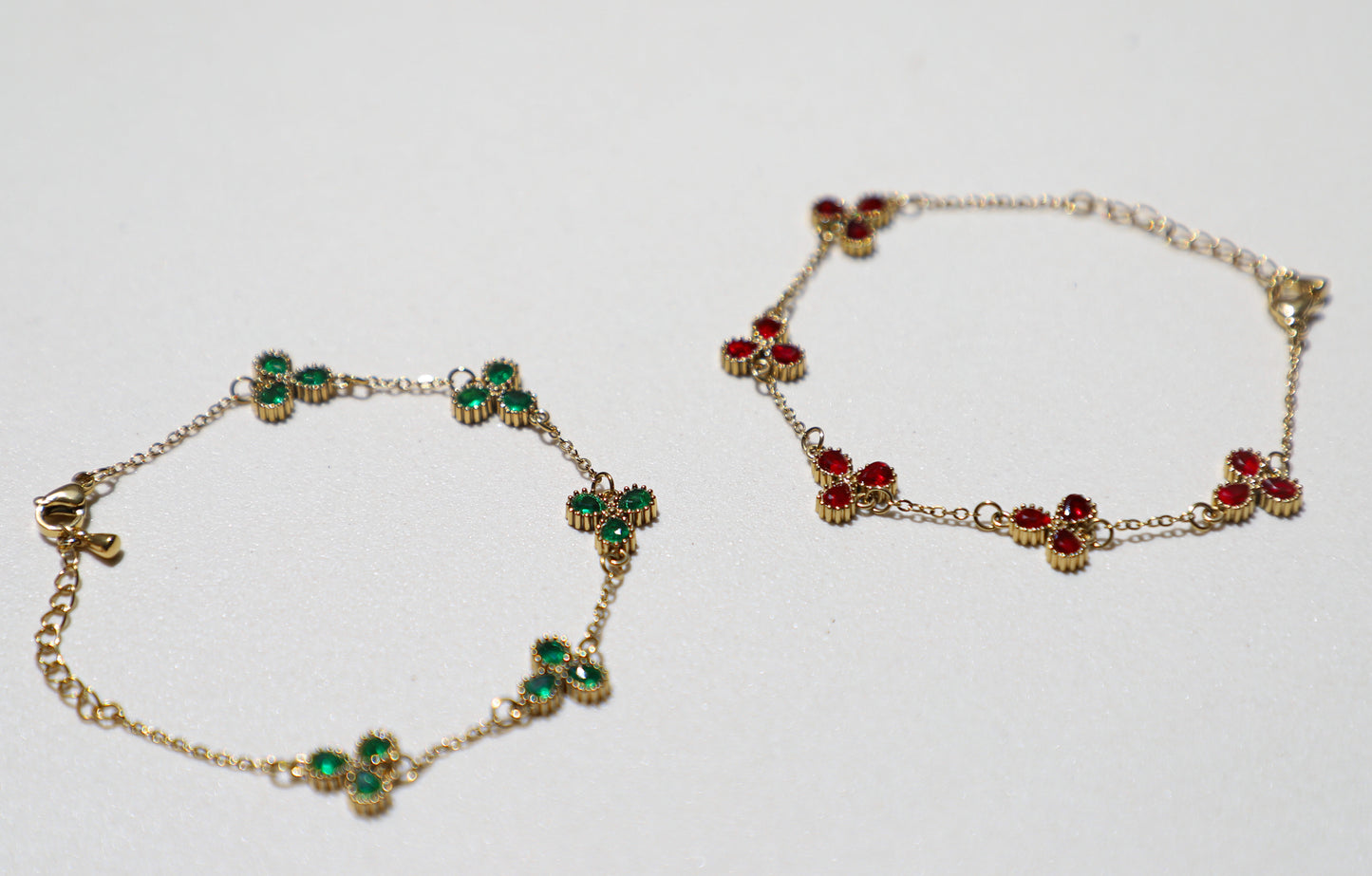clover leaf birthstone bracelet