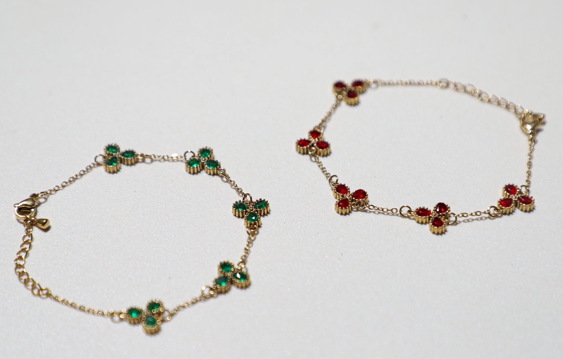 clover leaf birthstone bracelet