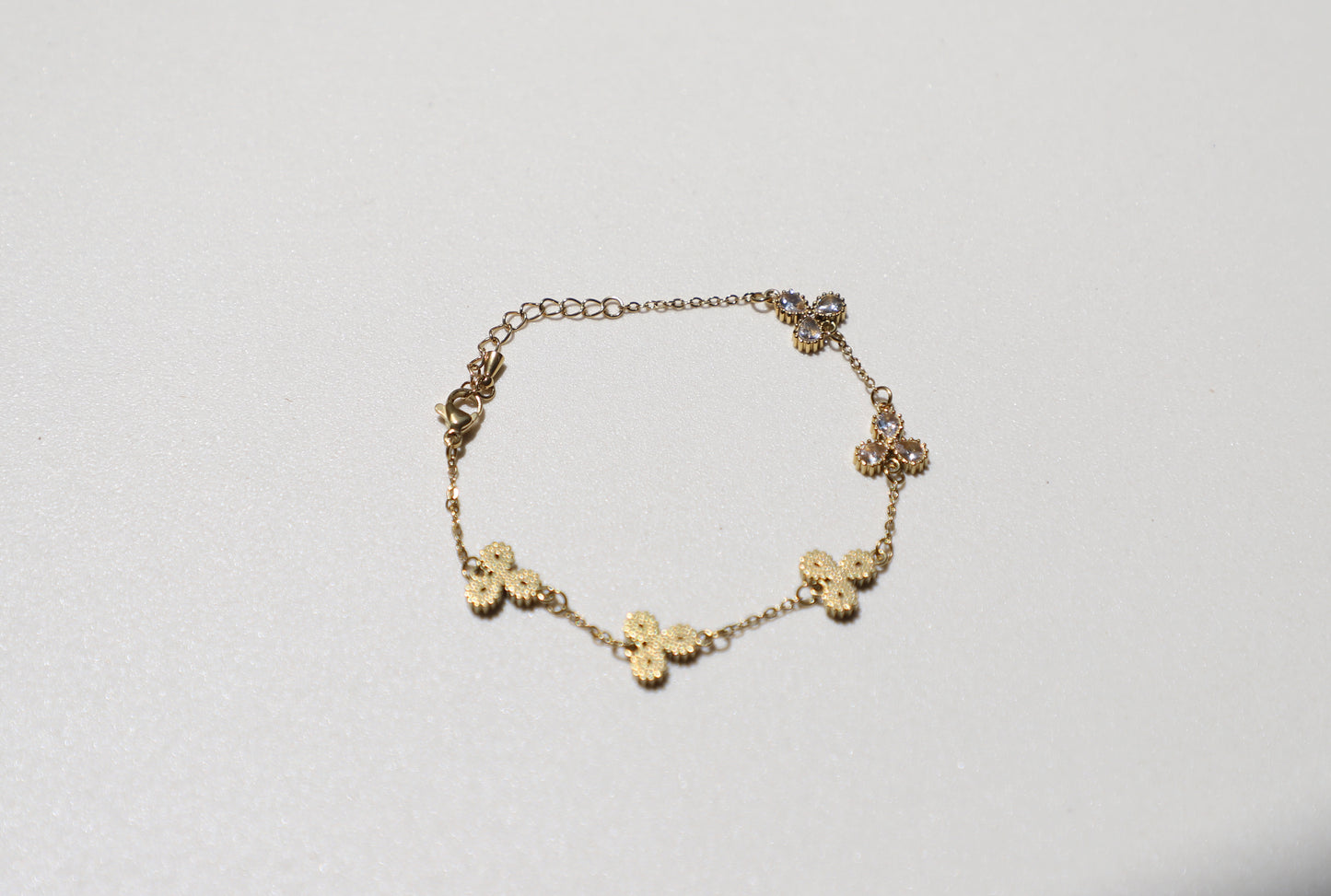 clover leaf birthstone bracelet