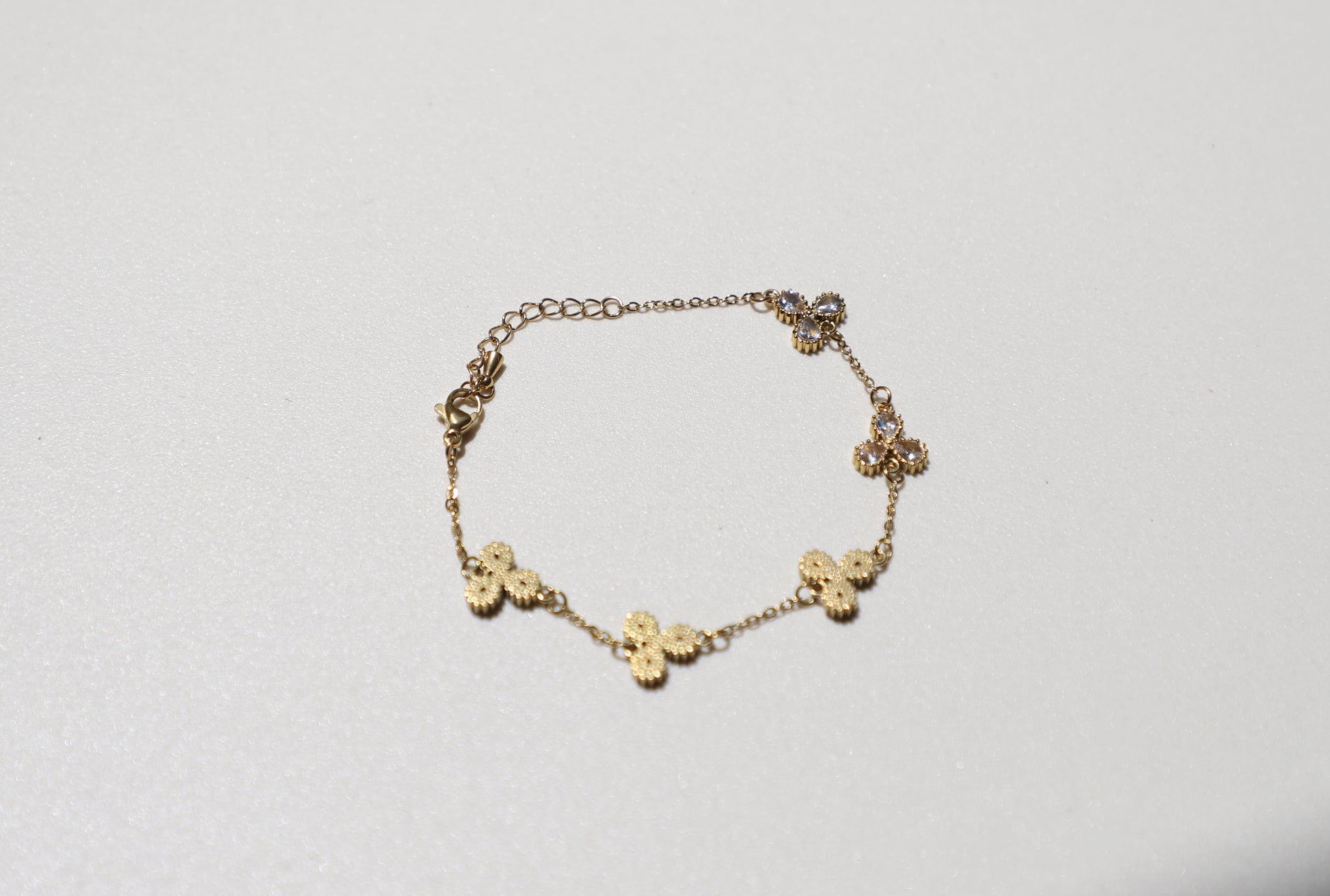 clover leaf birthstone bracelet