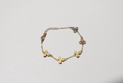 clover leaf birthstone bracelet