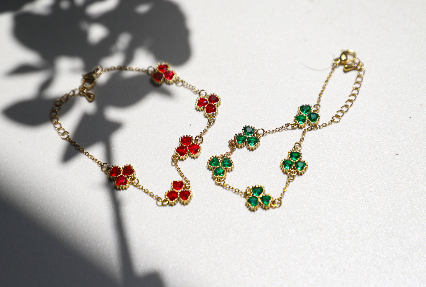clover petal birthstone bracelet